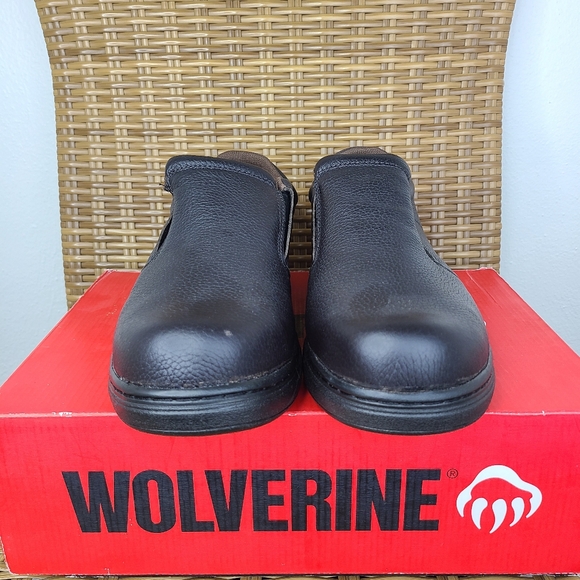 Wolverine Shoes Loafers Slip-On Brown Leather Steel Toe Men's Size 11 - Picture 8 of 12